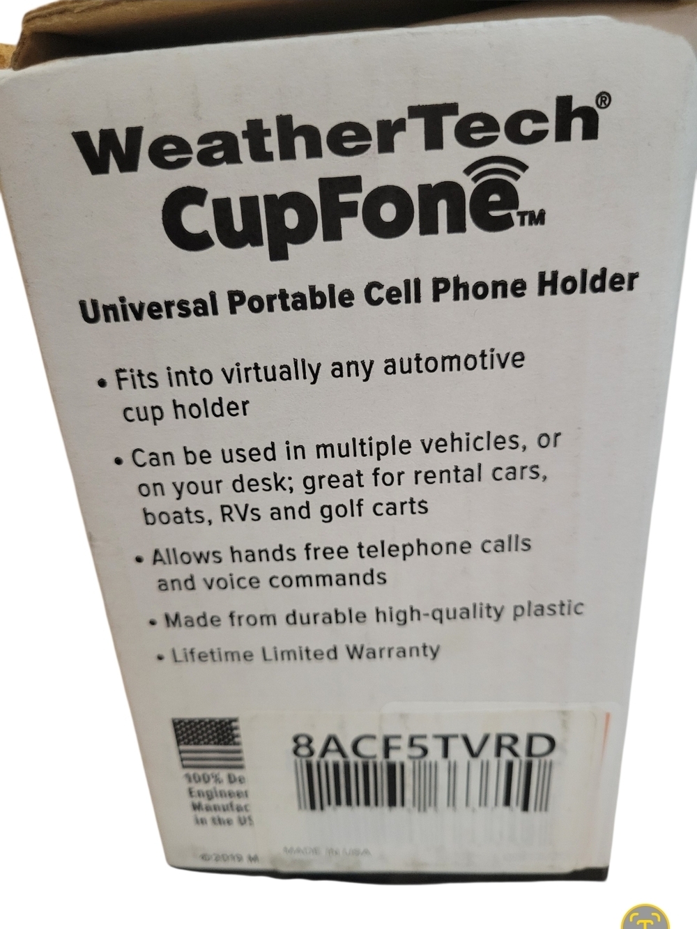 WeatherTech CupFone Cup Phone Holder in White - Picture 5 of 5